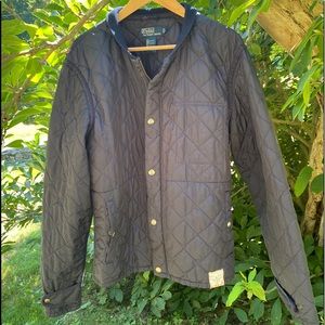 Polo RL Blue Diamond-Stitched Jacket